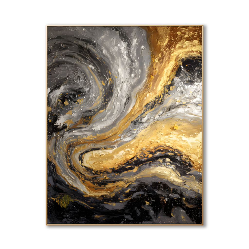 AVIORART Gold Marble Wall Art Canvas