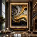AVIORART Gold Marble Wall Art Canvas