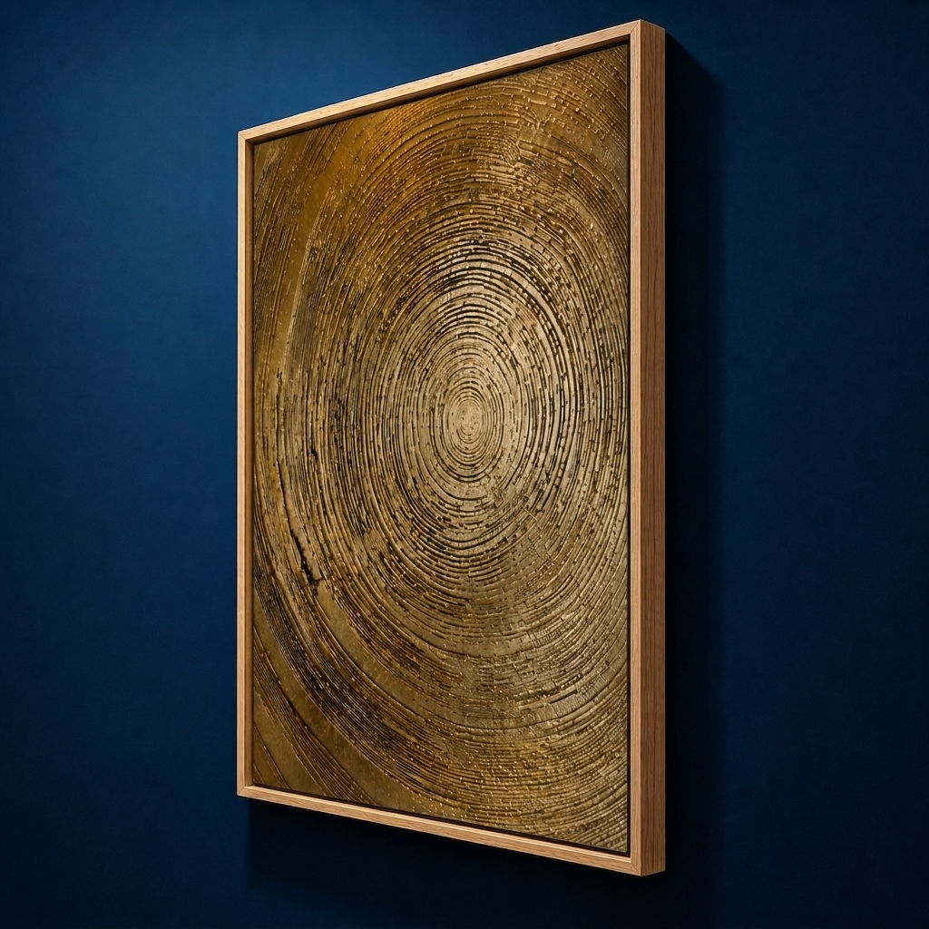 AVIORART Gold Orbit Wall Art Canvas