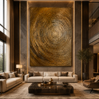 AVIORART Gold Orbit Wall Art Canvas
