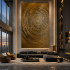 AVIORART Gold Orbit Wall Art Canvas