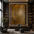 AVIORART Gold Orbit Wall Art Canvas