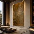 AVIORART Gold Orbit Wall Art Canvas