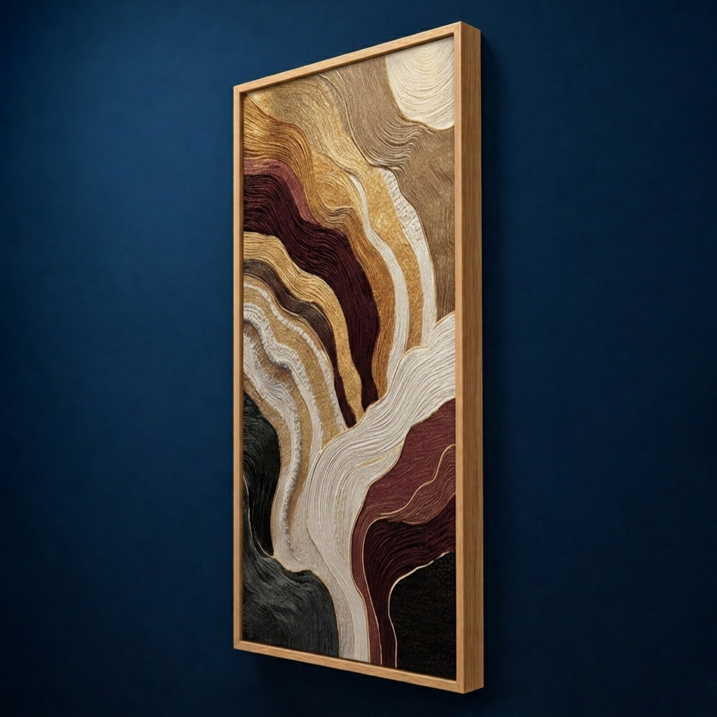 AVIORART Gold Strata Wall Art Canvas