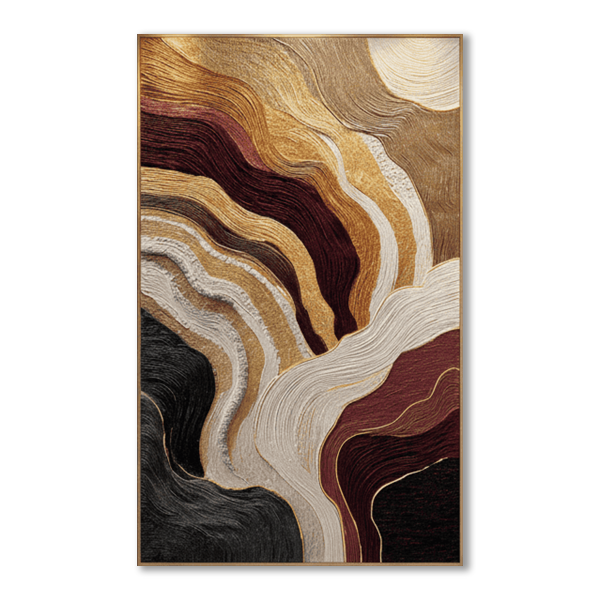 AVIORART Gold Strata Wall Art Canvas