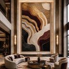 AVIORART Gold Strata Wall Art Canvas