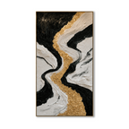 AVIORART Gold Stream Wall Art Canvas