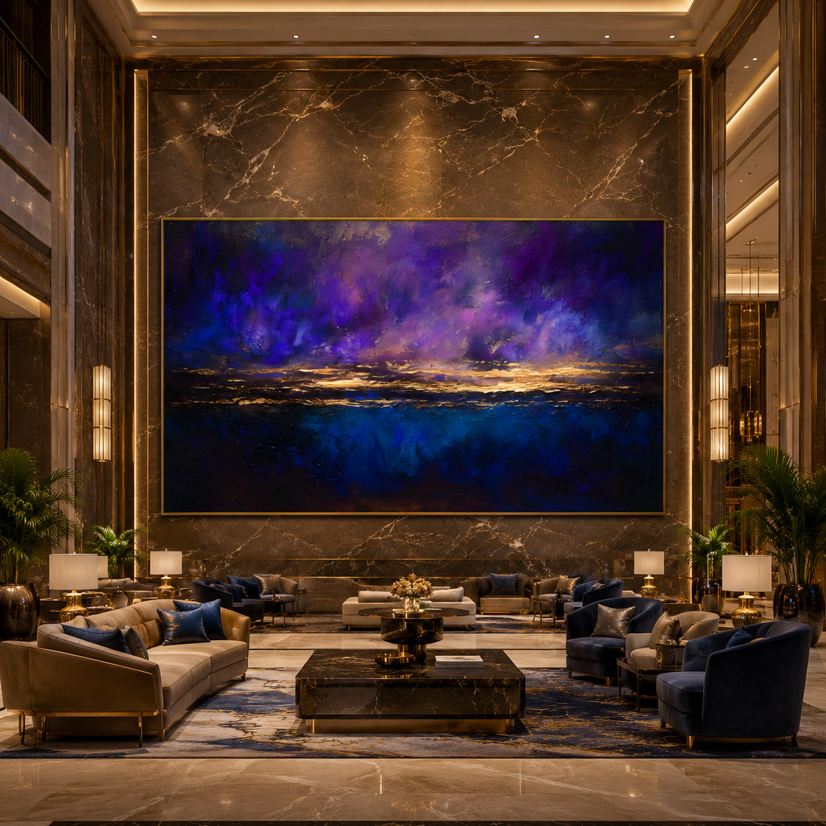 AVIORART Gold at Midnight Wall Art Canvas