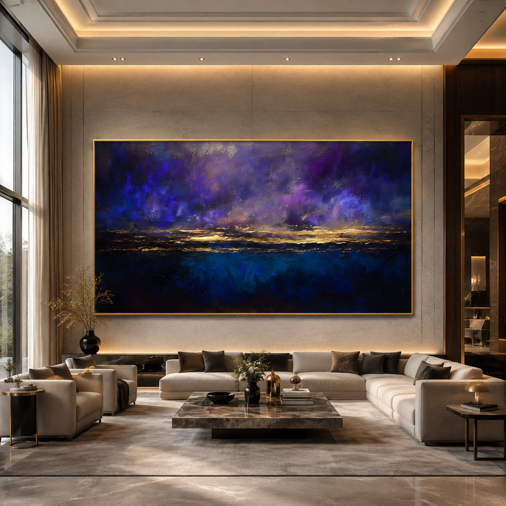 AVIORART Gold at Midnight Wall Art Canvas