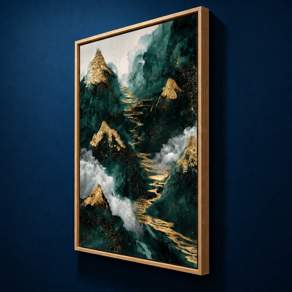 AVIORART Jade Mountains Wall Art Canvas
