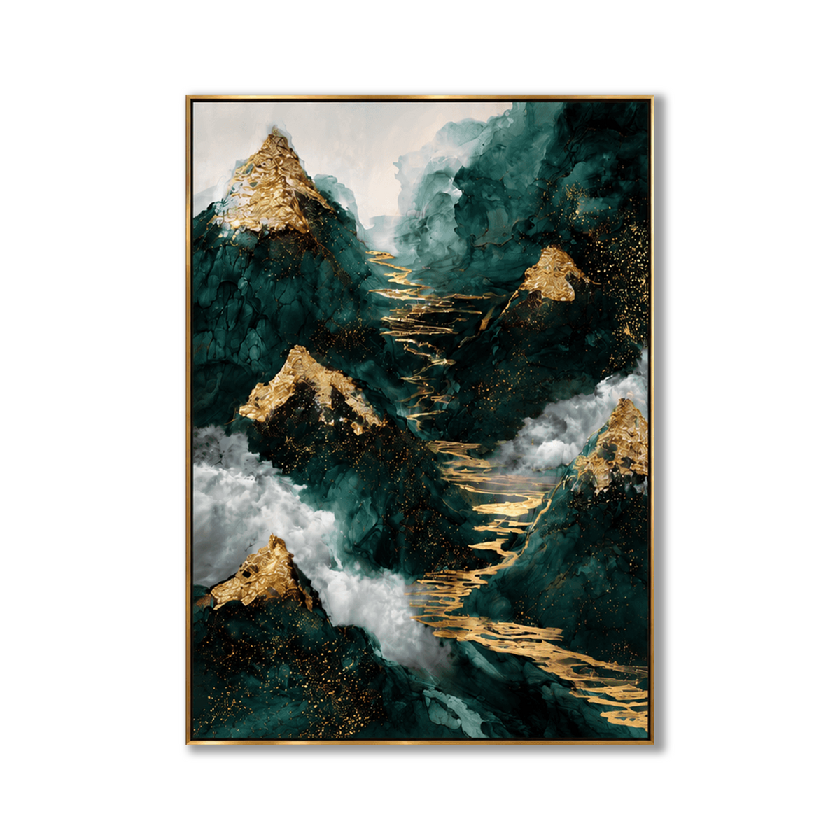 AVIORART Jade Mountains Wall Art Canvas