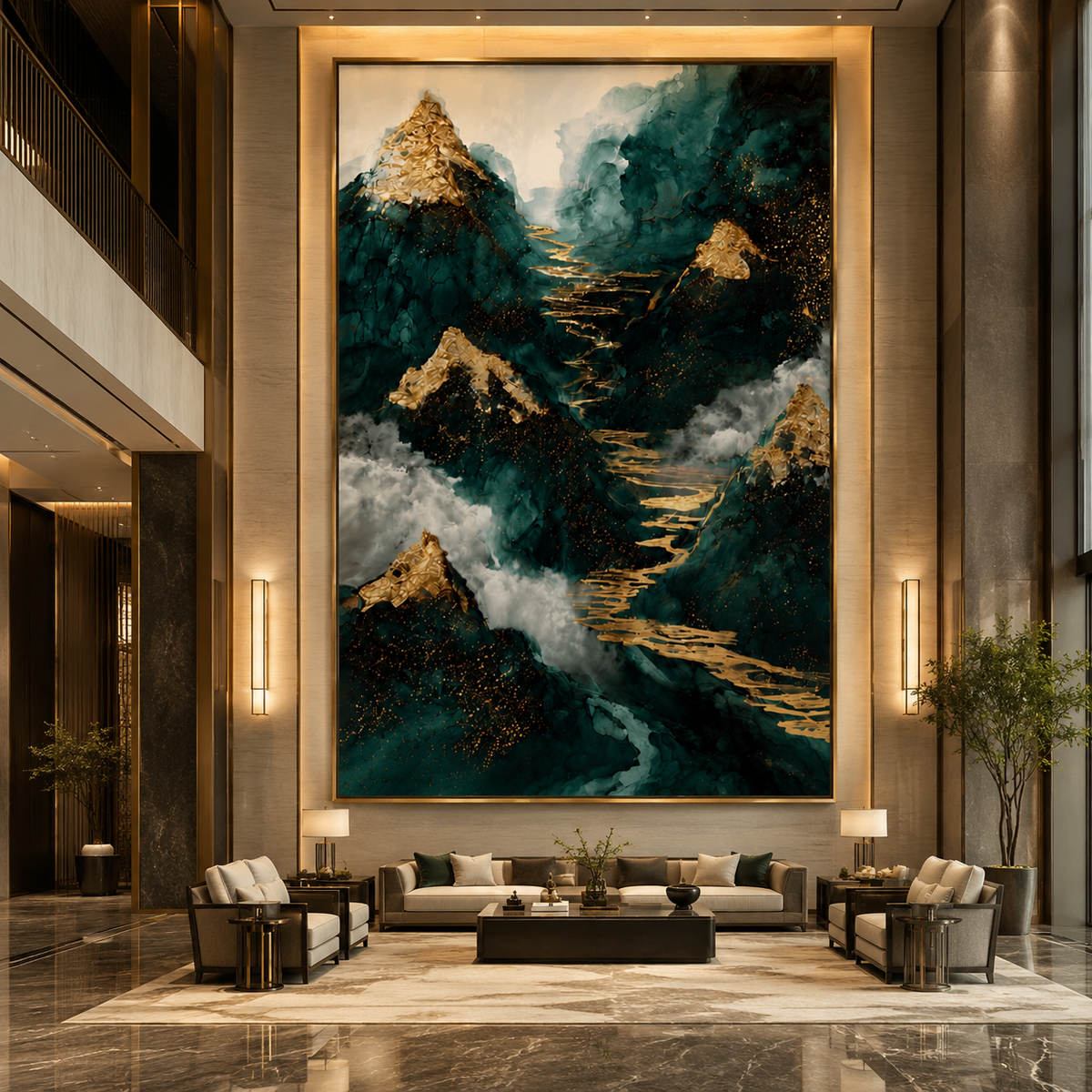 AVIORART Jade Mountains Wall Art Canvas