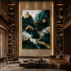 AVIORART Jade Mountains Wall Art Canvas