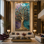 AVIORART Jeweled Fortune Tree Wall Art Canvas