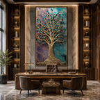 AVIORART Jeweled Fortune Tree Wall Art Canvas