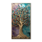 AVIORART Jeweled Fortune Tree Wall Art Canvas