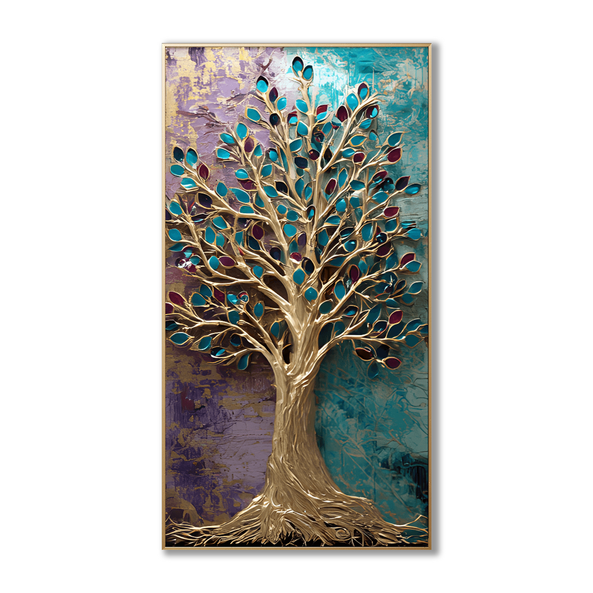 AVIORART Jeweled Fortune Tree Wall Art Canvas