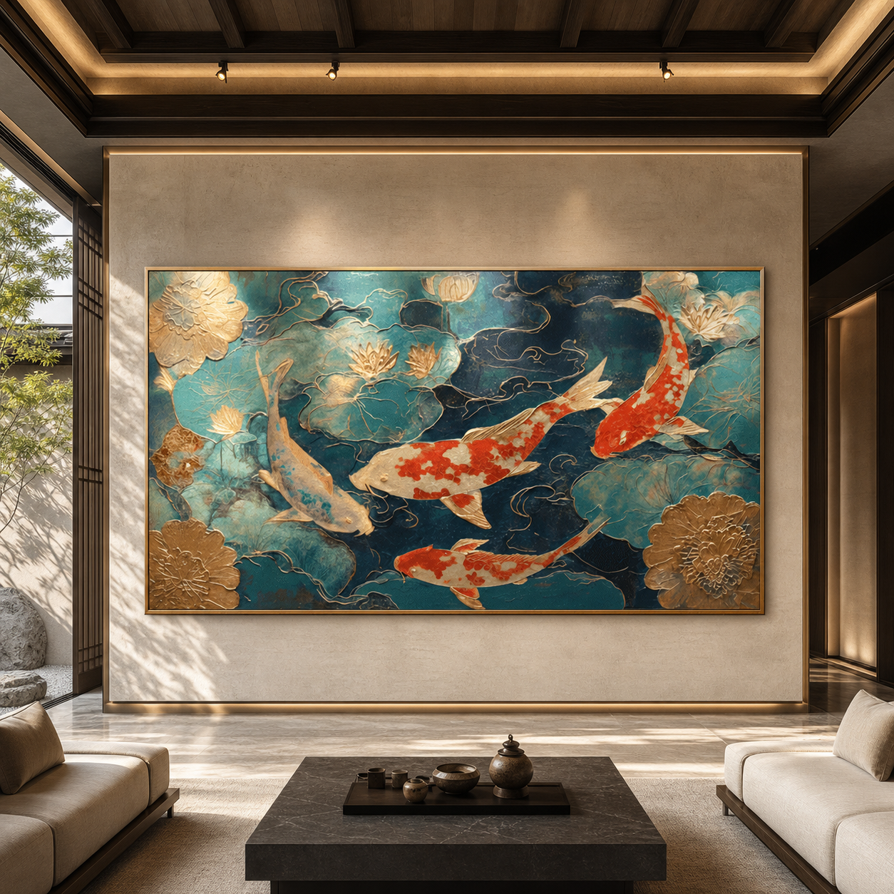 AVIORART Koi Fortune Wall Art Canvas