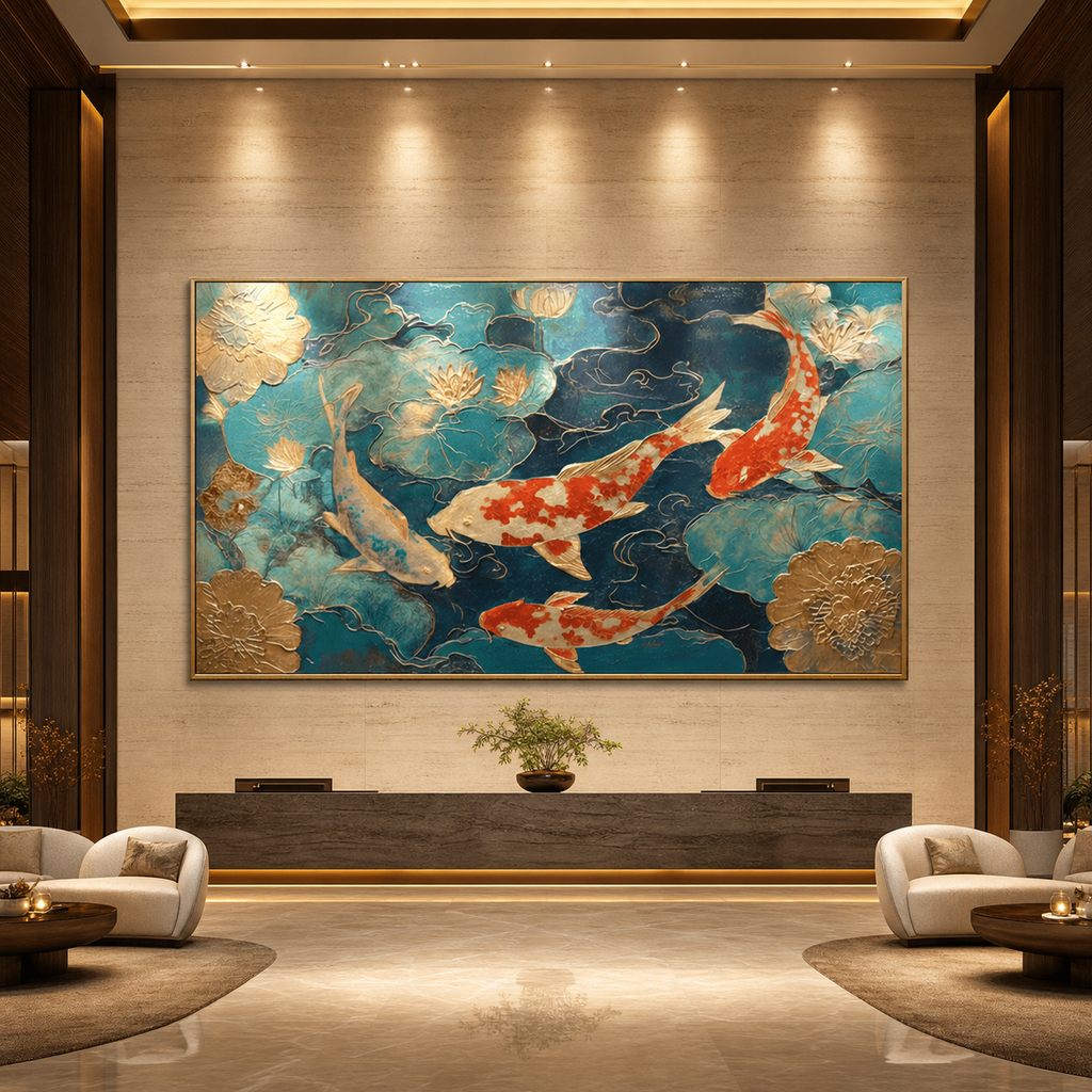 AVIORART Koi Fortune Wall Art Canvas