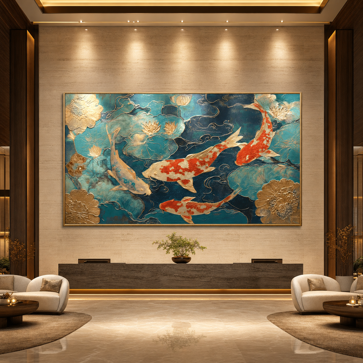 AVIORART Koi Fortune Wall Art Canvas