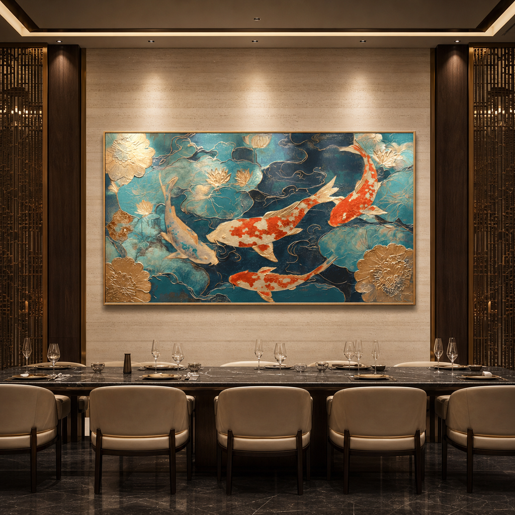 AVIORART Koi Fortune Wall Art Canvas