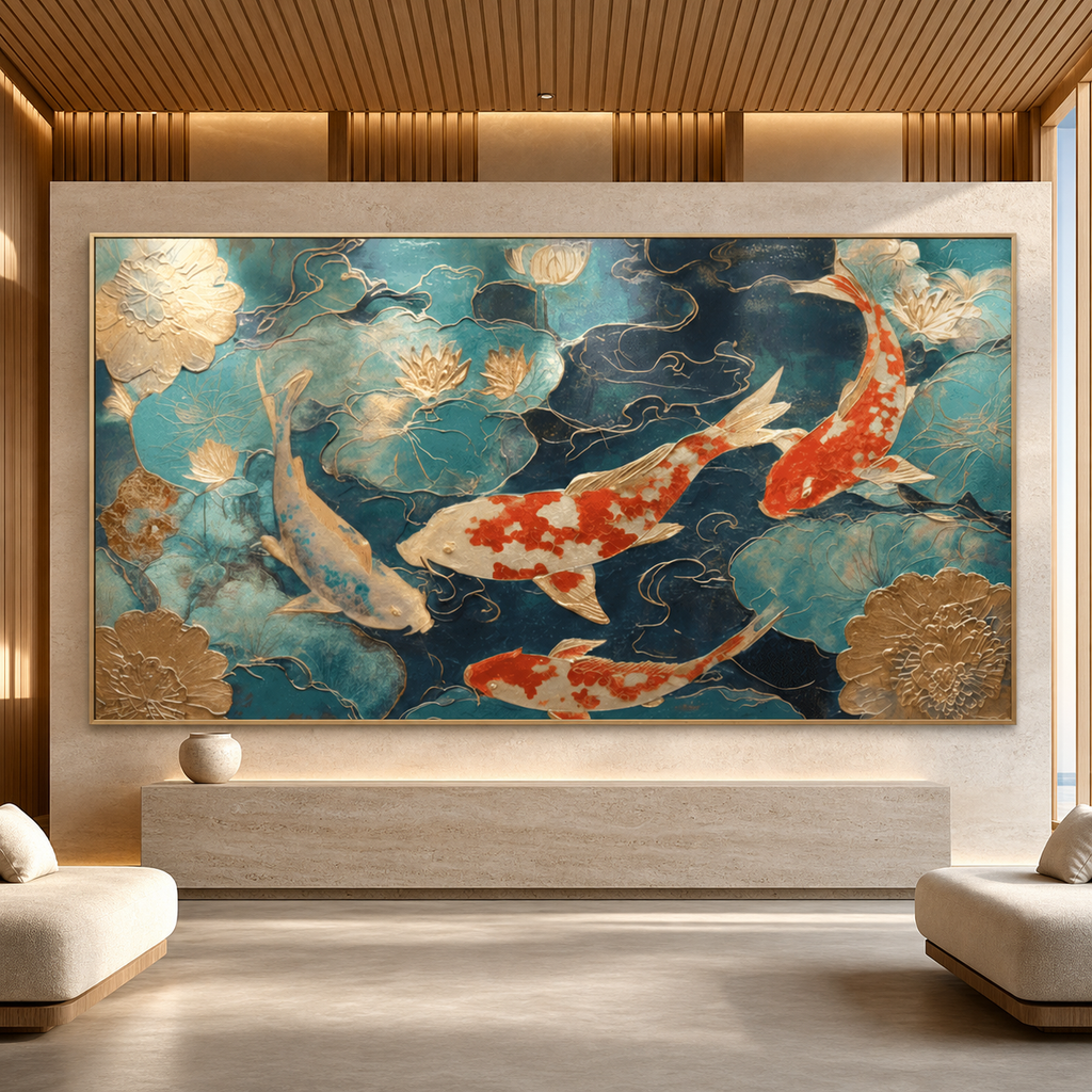 AVIORART Koi Fortune Wall Art Canvas