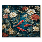 AVIORART Koi Lotus Wall Art Canvas