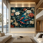 AVIORART Koi Lotus Wall Art Canvas