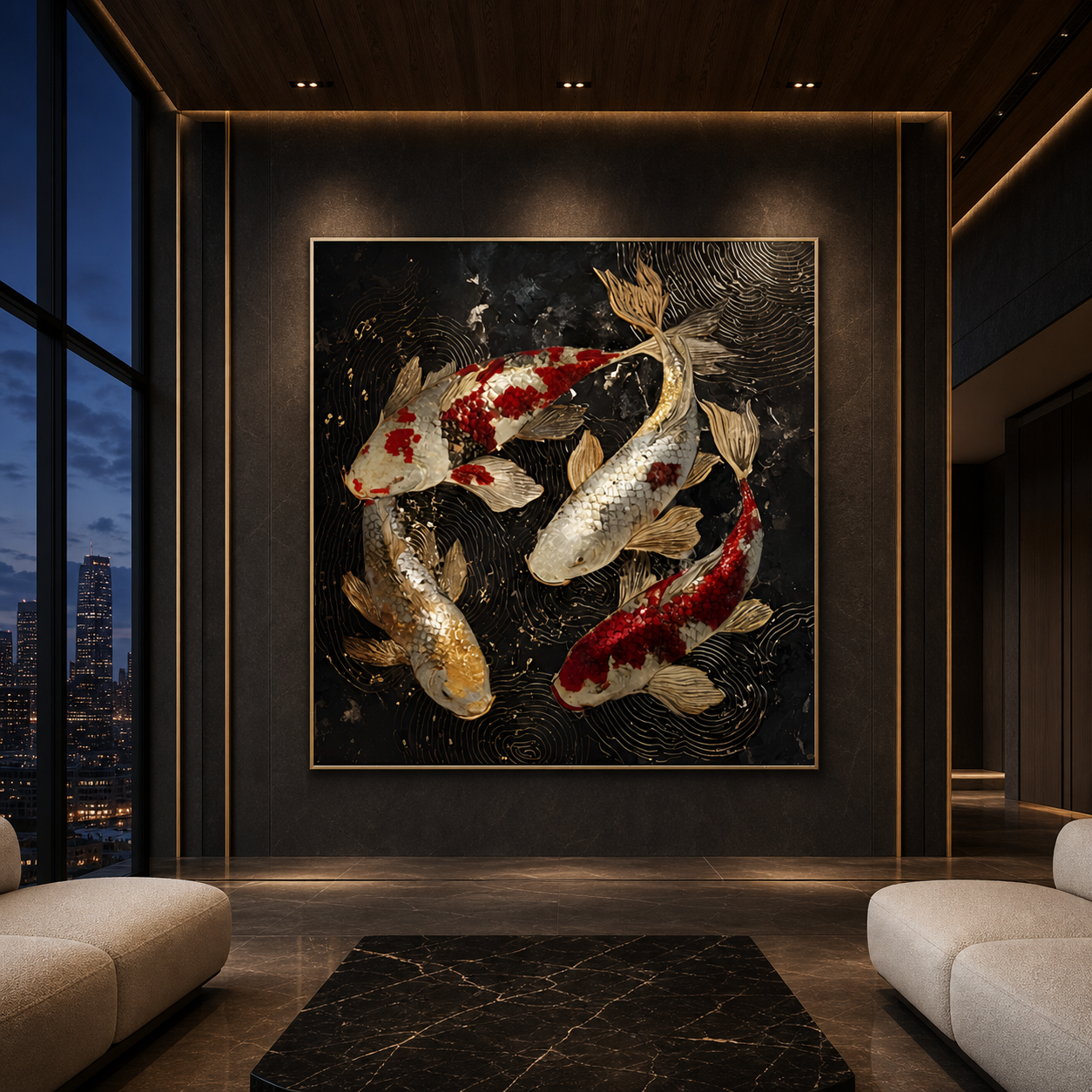 AVIORART Koi of Harmony Wall Art Canvas