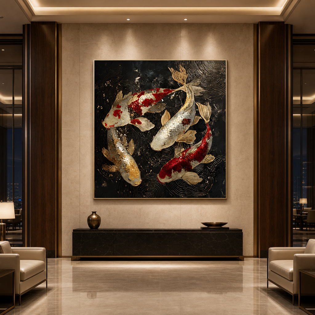 AVIORART Koi of Harmony Wall Art Canvas