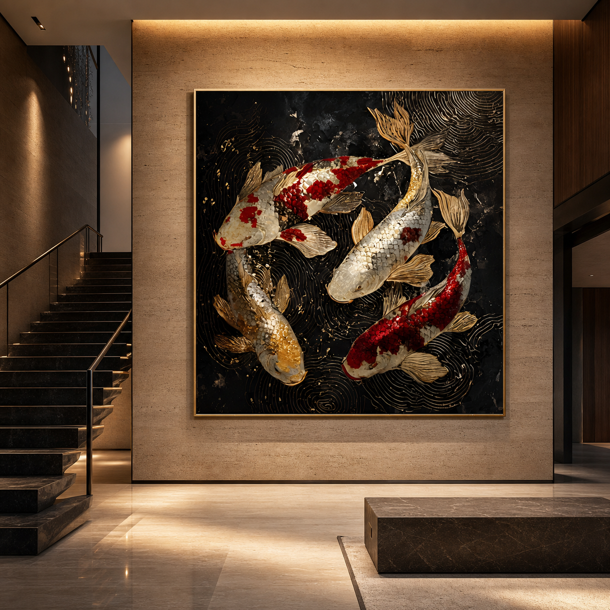 AVIORART Koi of Harmony Wall Art Canvas