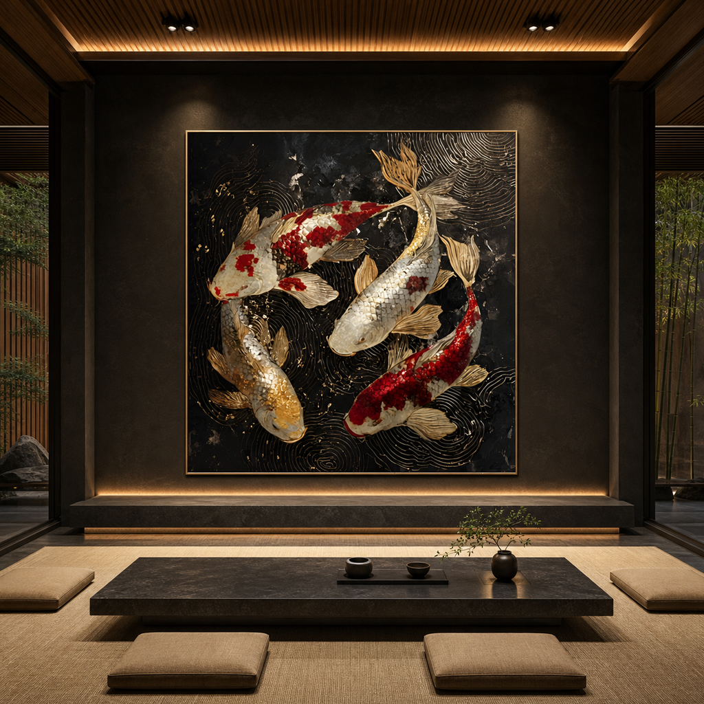 AVIORART Koi of Harmony Wall Art Canvas