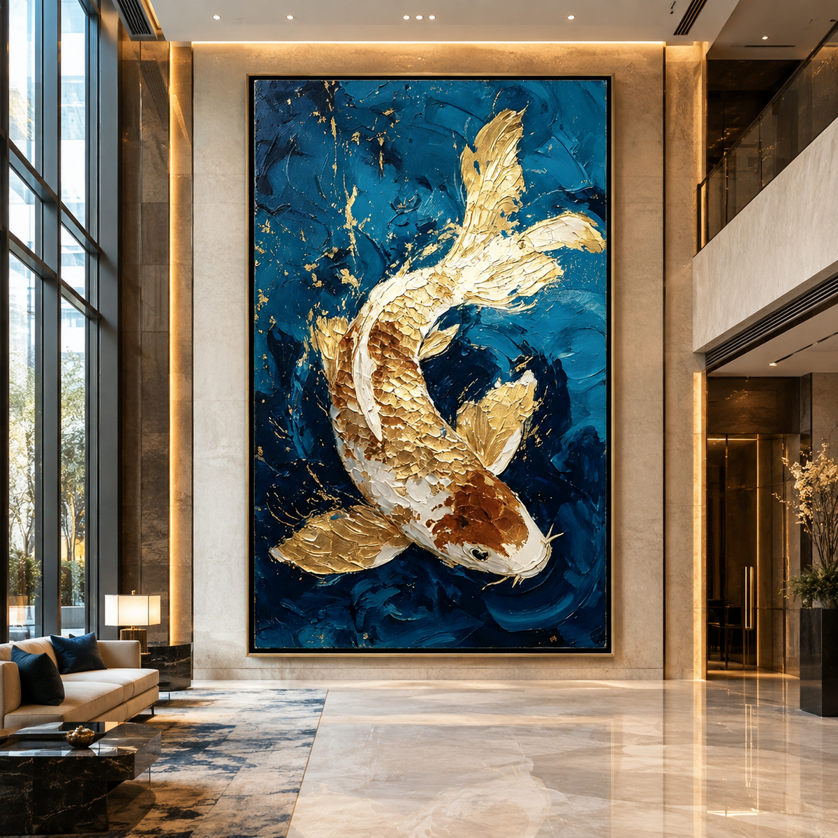 AVIORART Koi of Prosperity Wall Art Canvas