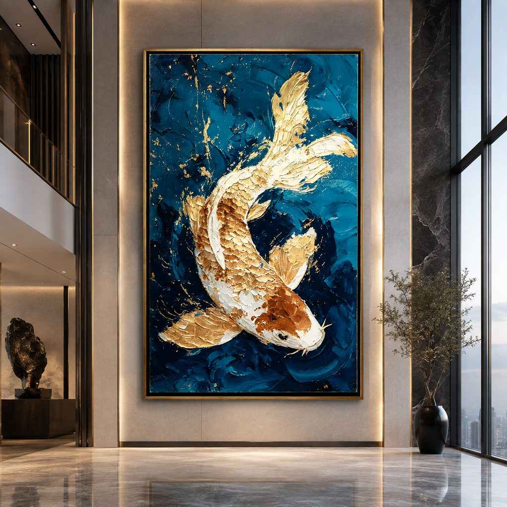 AVIORART Koi of Prosperity Wall Art Canvas