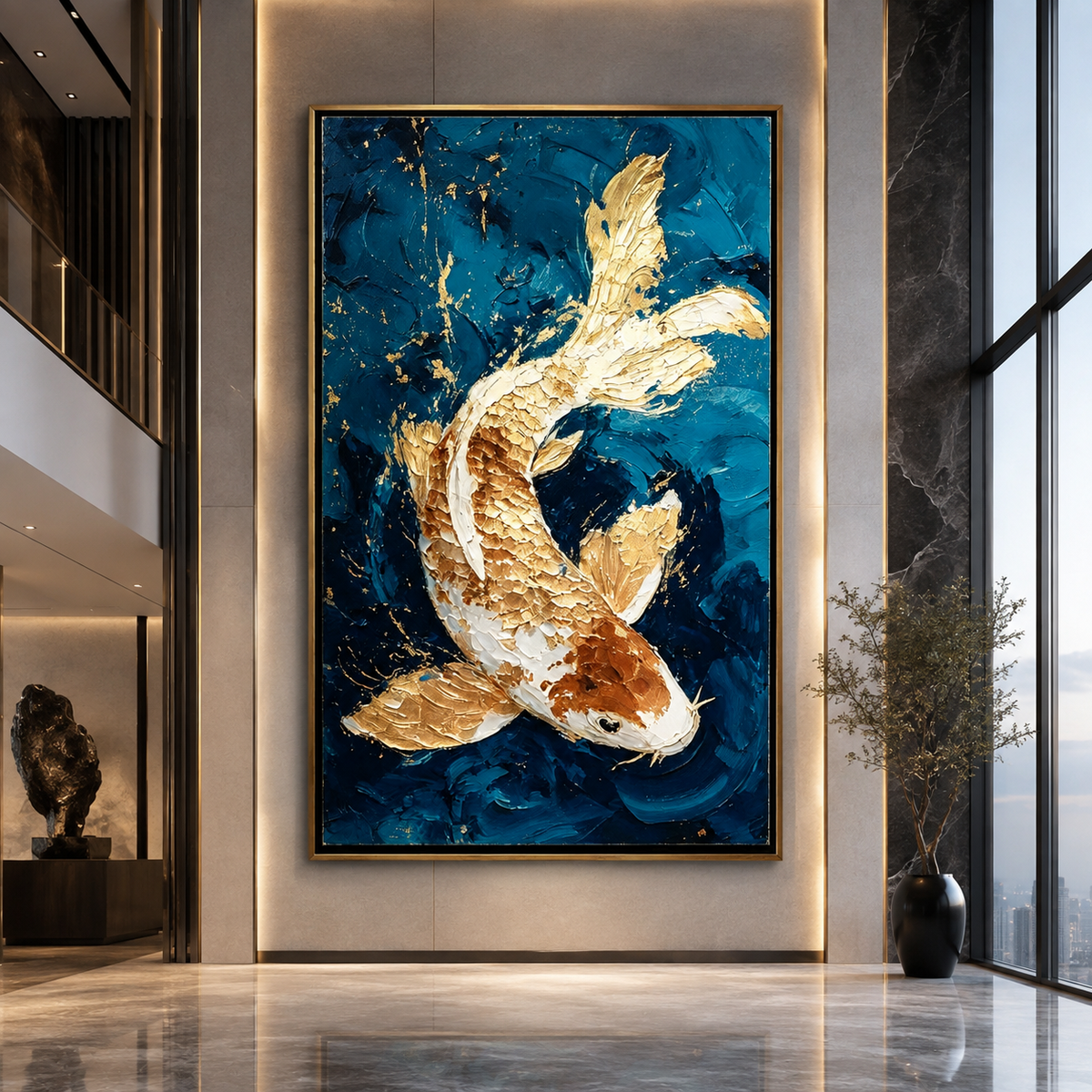AVIORART Koi of Prosperity Wall Art Canvas