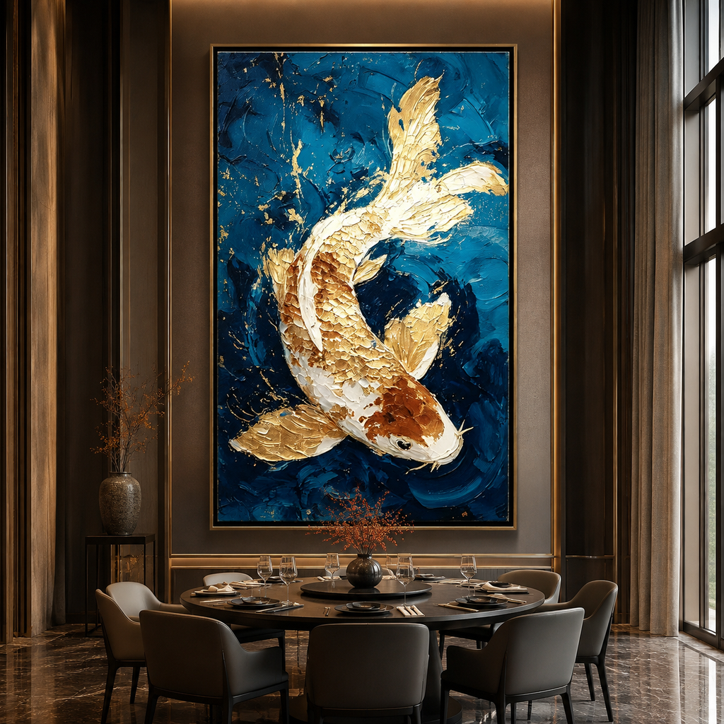 AVIORART Koi of Prosperity Wall Art Canvas