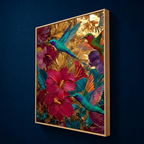 AVIORART Lucky Hummingbirds Wall Art Canvas