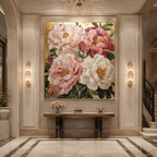 AVIORART Morning Peonies Wall Art Canvas