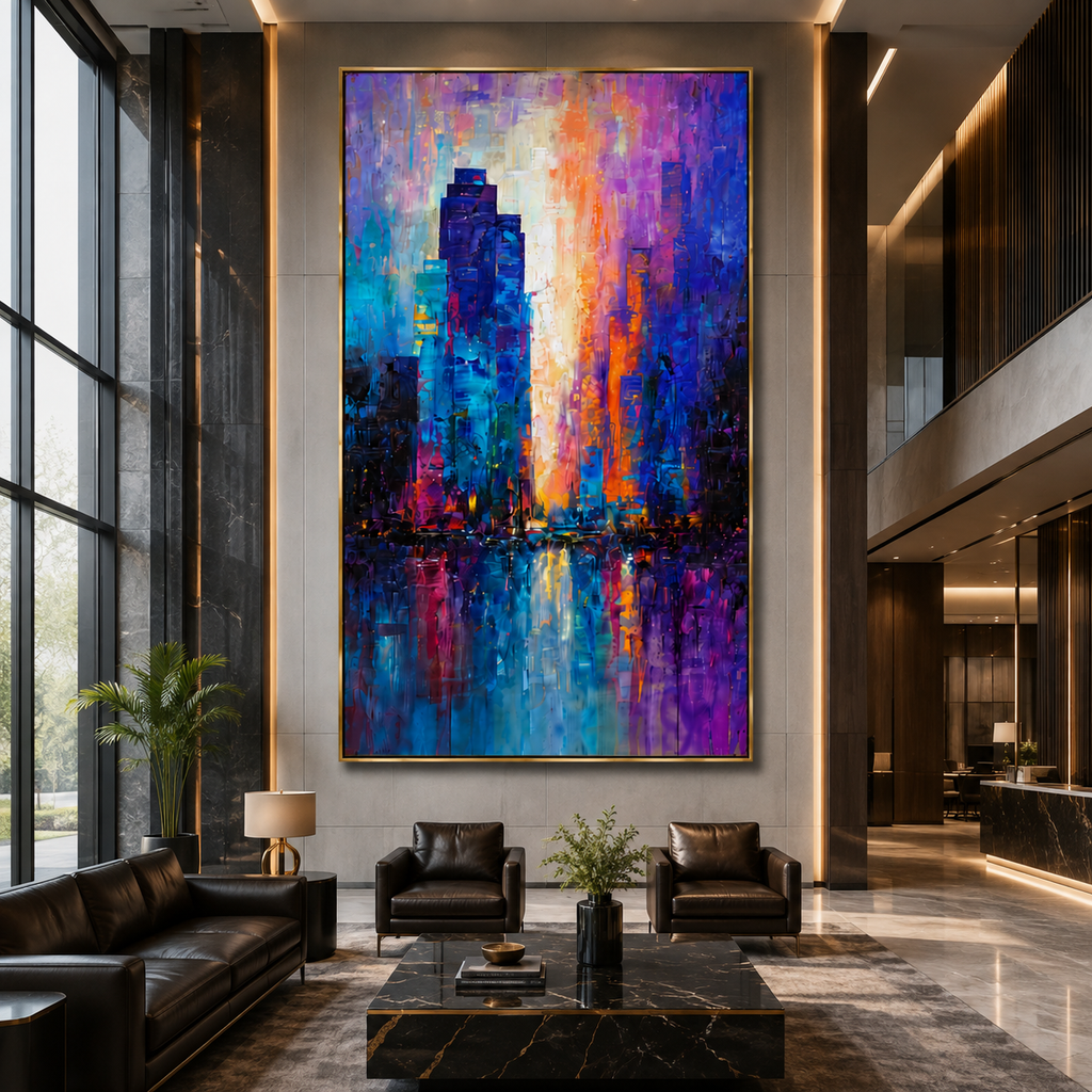 AVIORART Neon City Wall Art Canvas