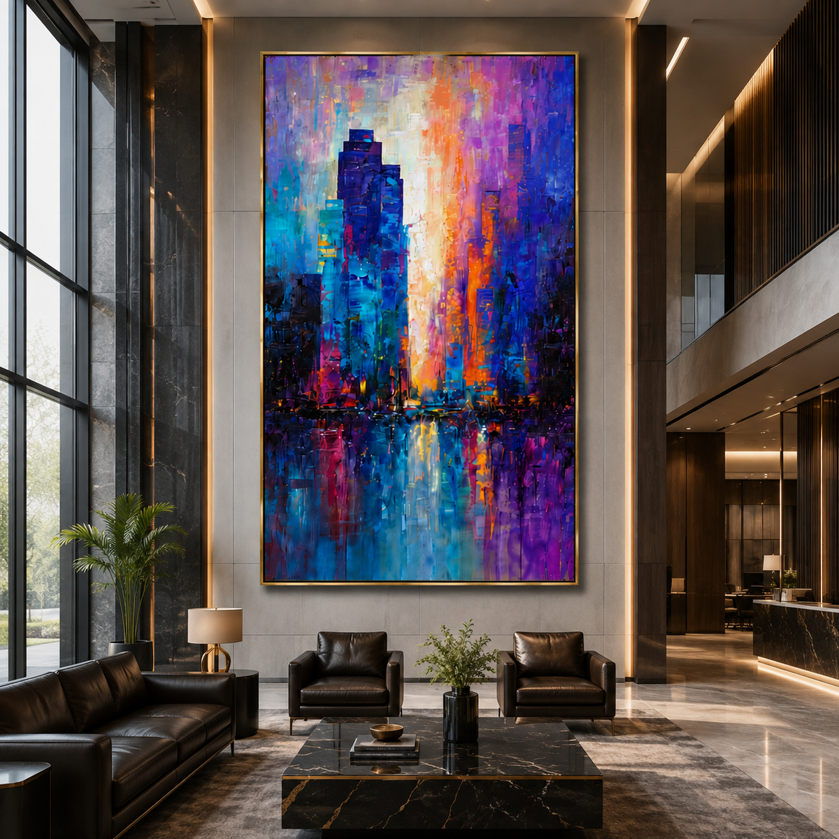 AVIORART Neon City Wall Art Canvas