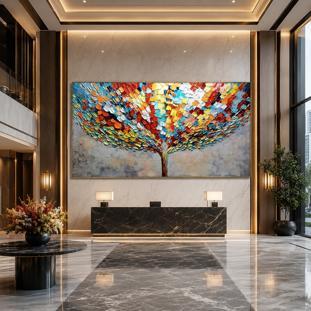 AVIORART New Prosperity Tree Wall Art Canvas