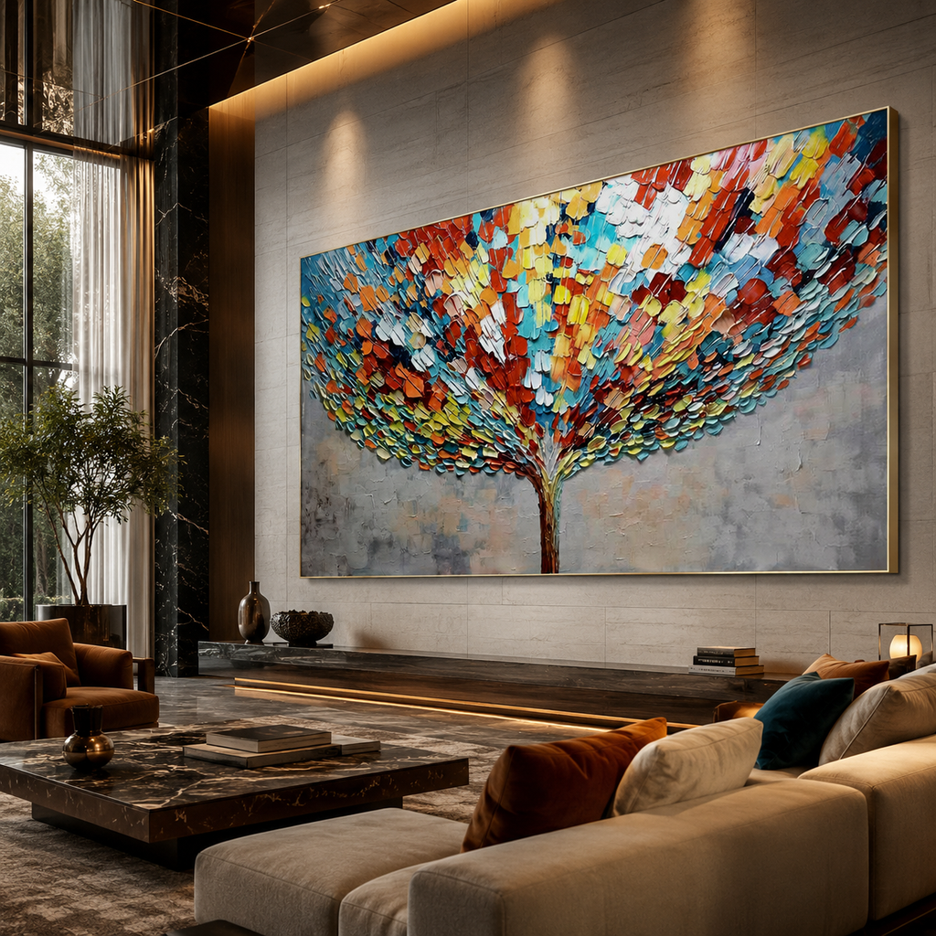 AVIORART New Prosperity Tree Wall Art Canvas
