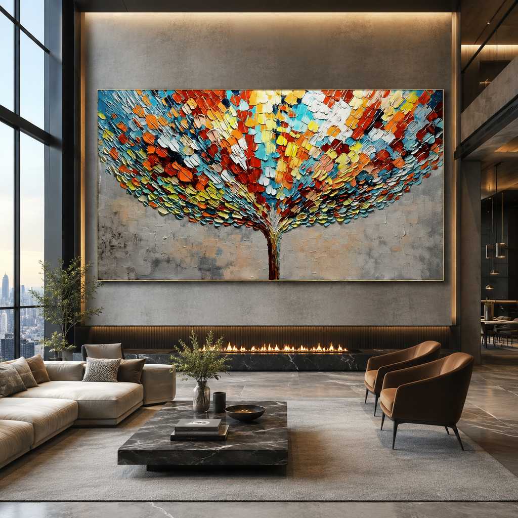 AVIORART New Prosperity Tree Wall Art Canvas
