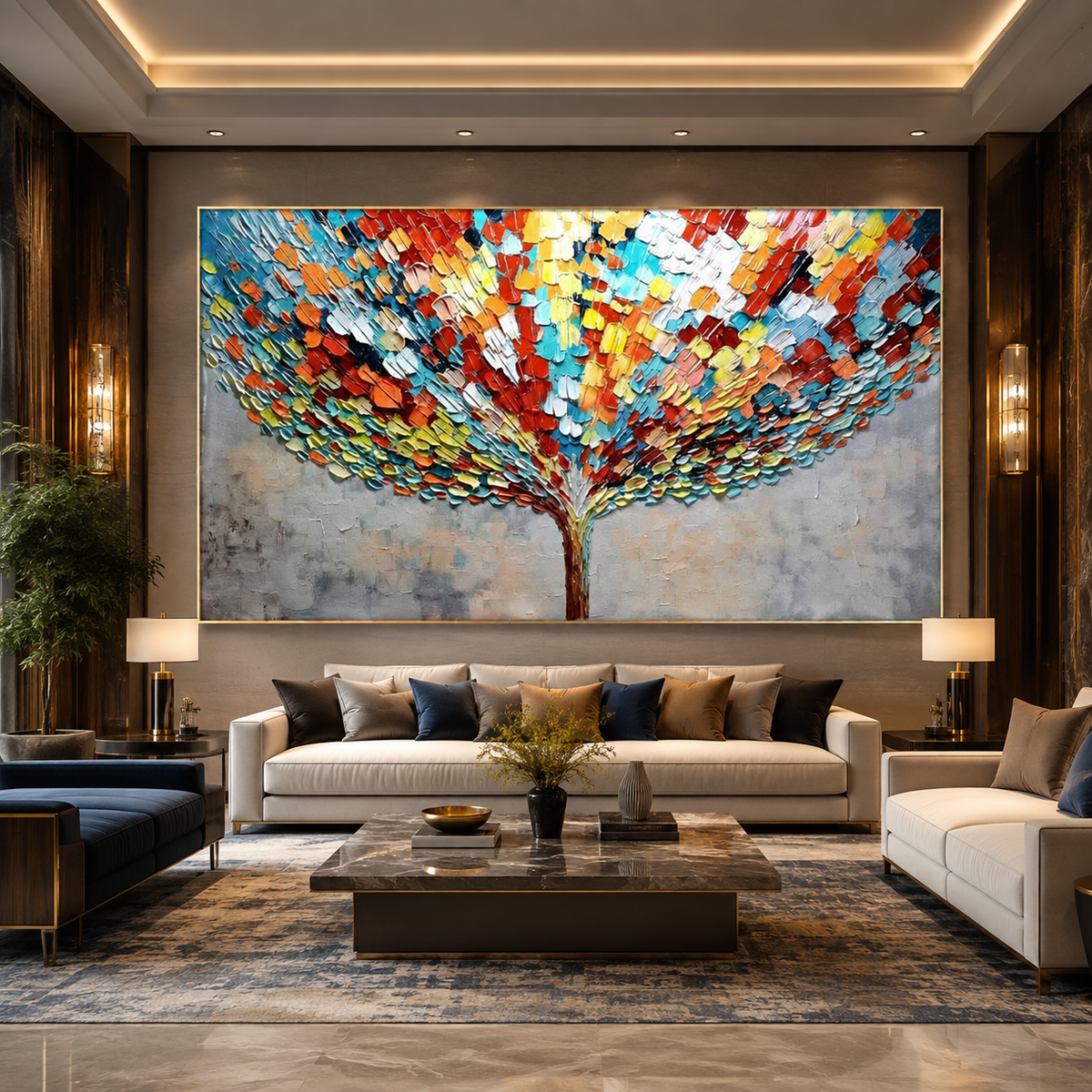 AVIORART New Prosperity Tree Wall Art Canvas
