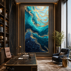 AVIORART Oceanic Veins Wall Art Canvas