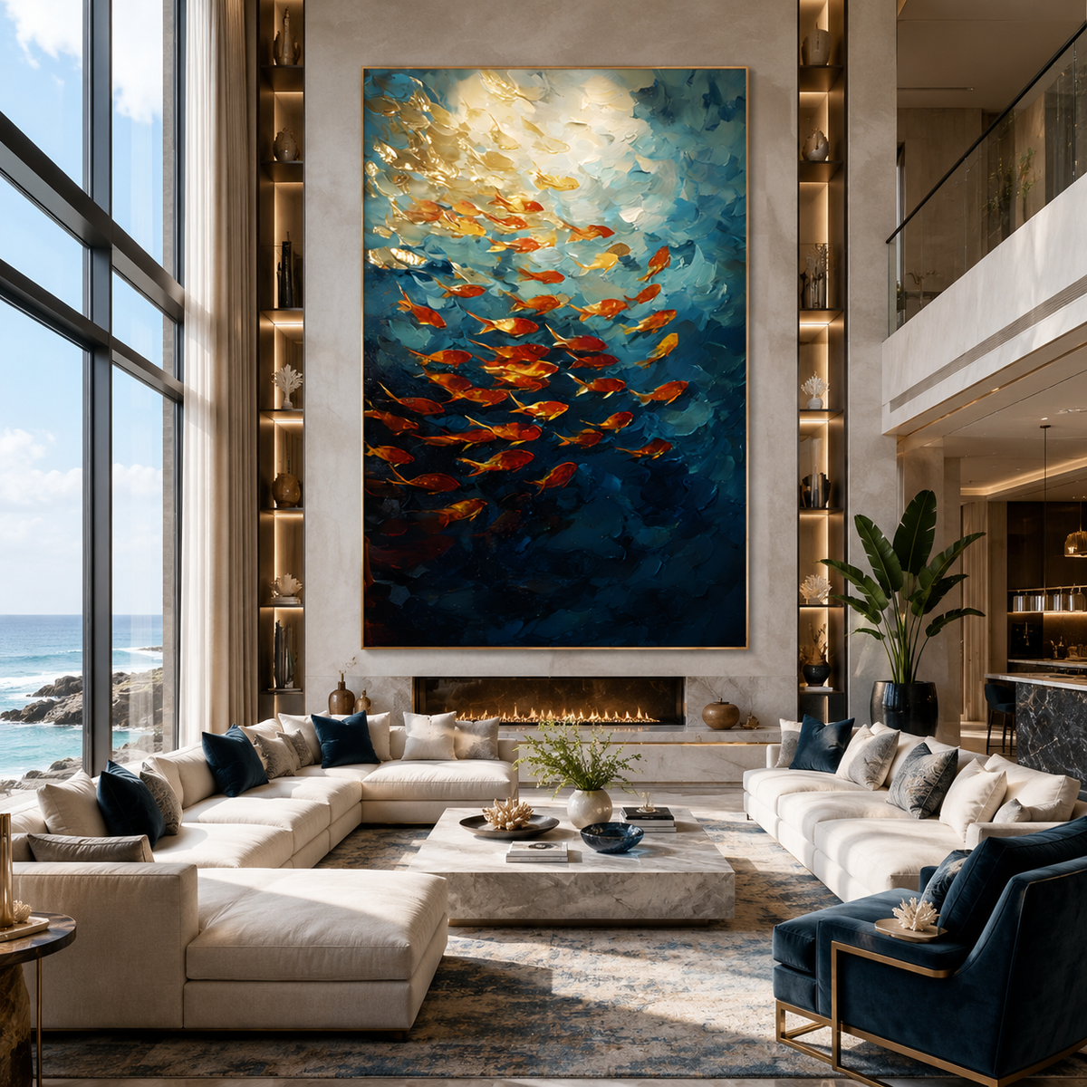 AVIORART Opulent Currents Wall Art Canvas