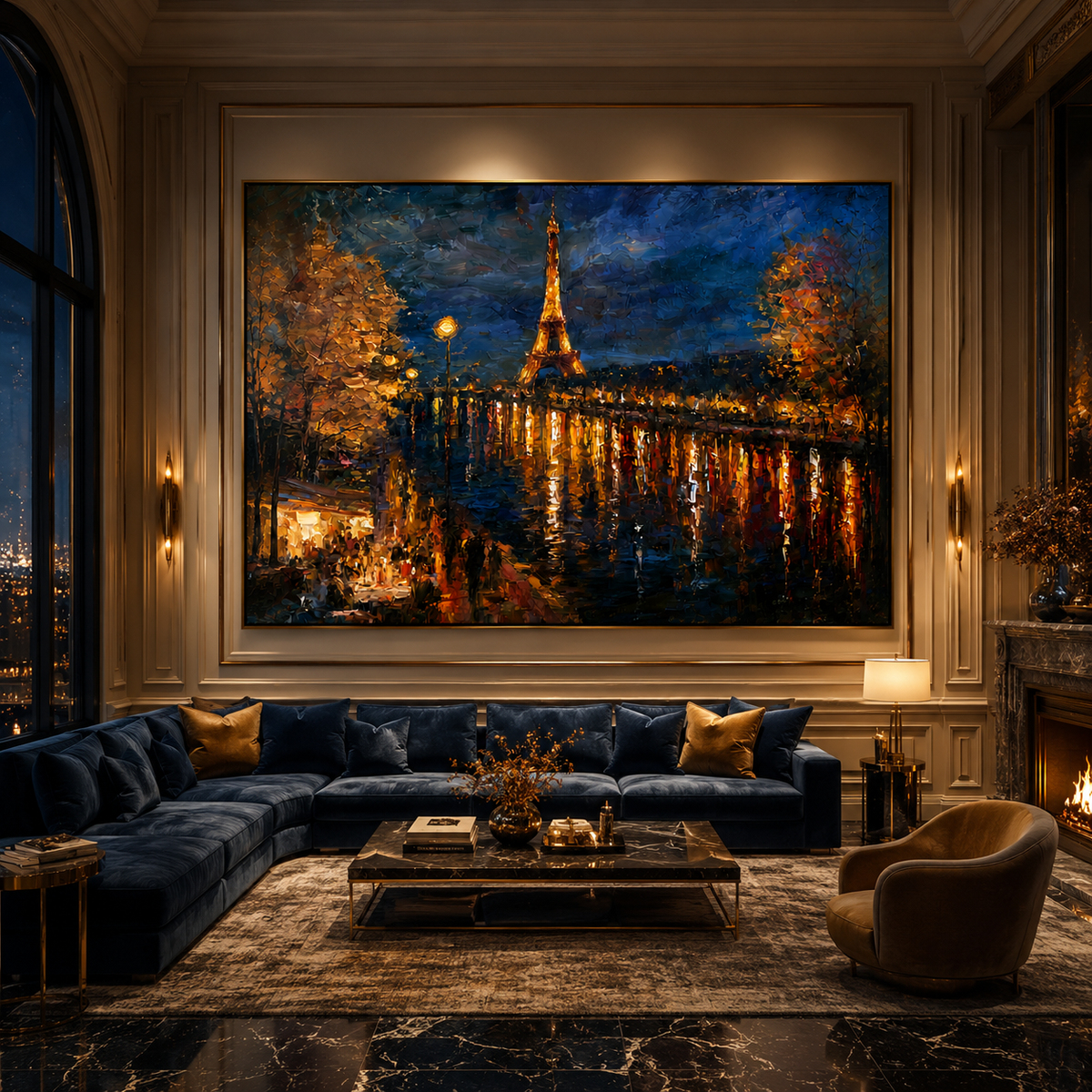AVIORART Paris After Dark Wall Art Canvas