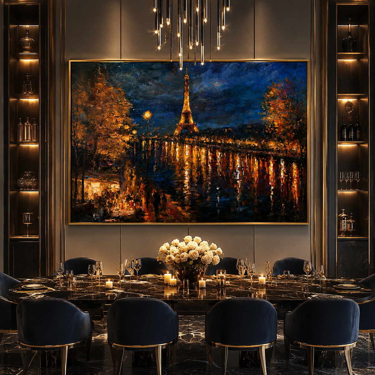 AVIORART Paris After Dark Wall Art Canvas