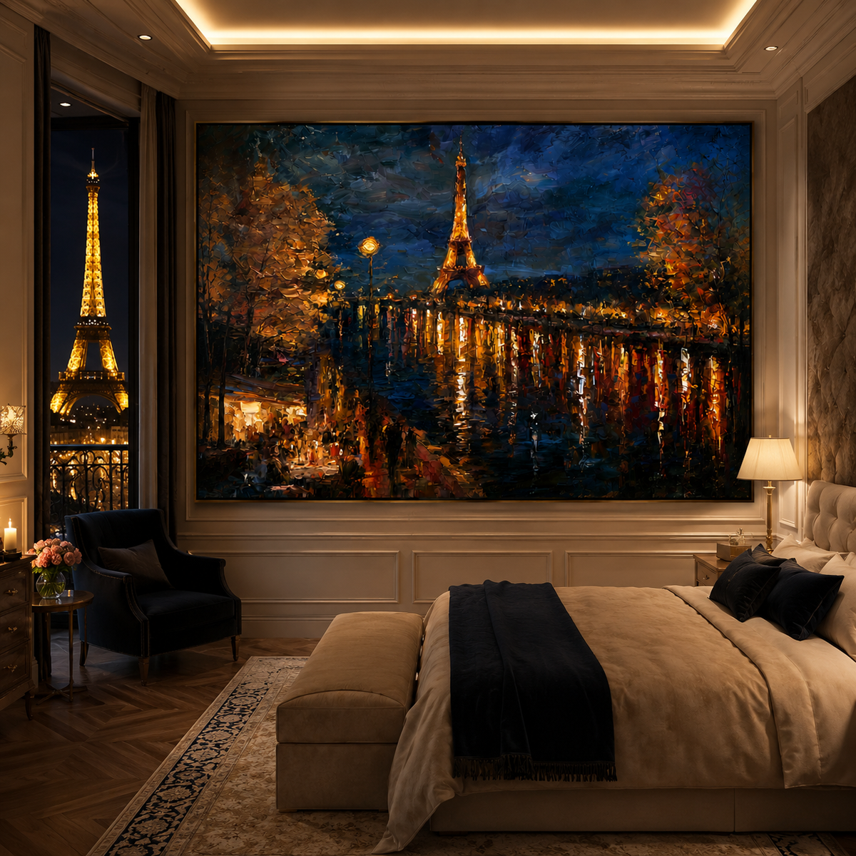 AVIORART Paris After Dark Wall Art Canvas