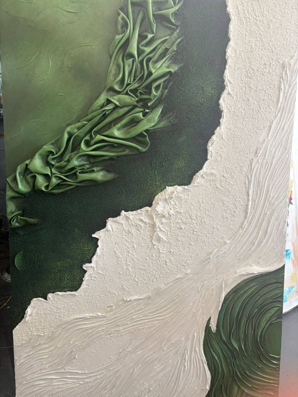 AVIORART Emerald Tides Wall Art Canvas